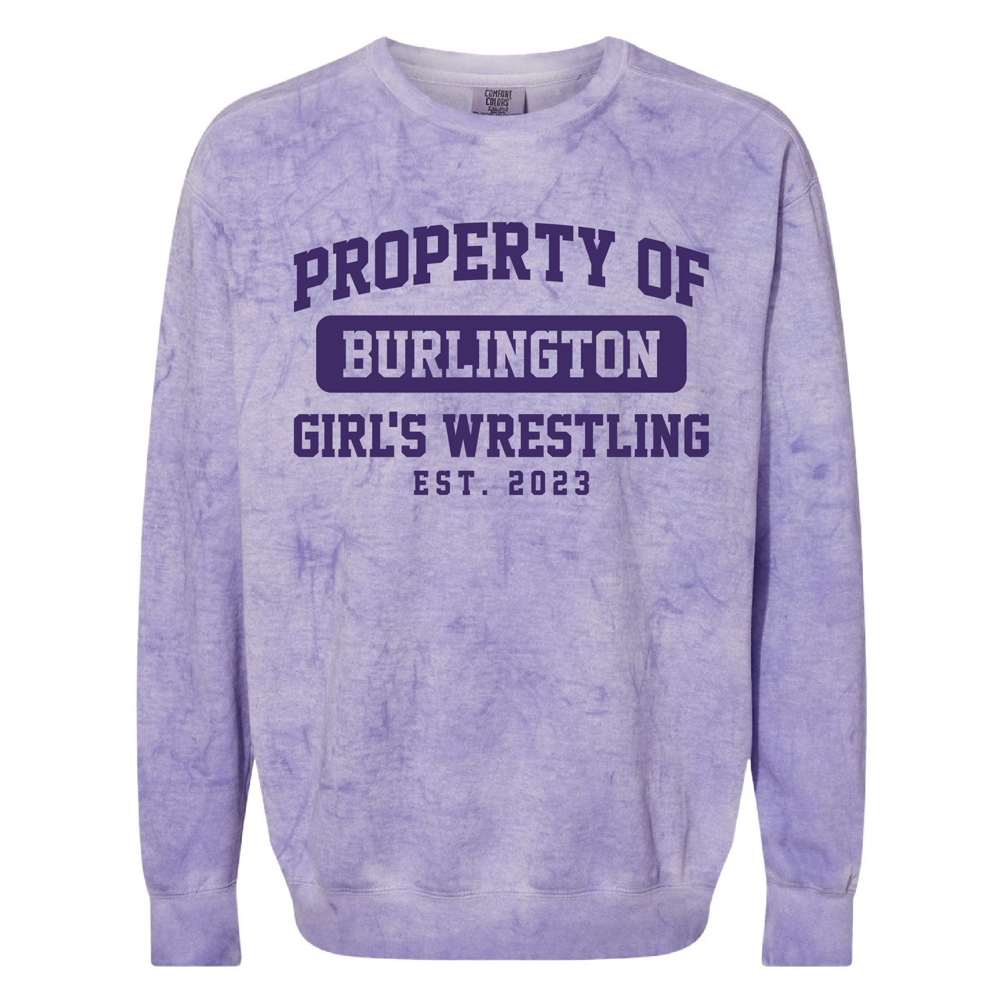BHS Girls Wrestling 2024 Property Colorblast Crewneck Sweatshirt