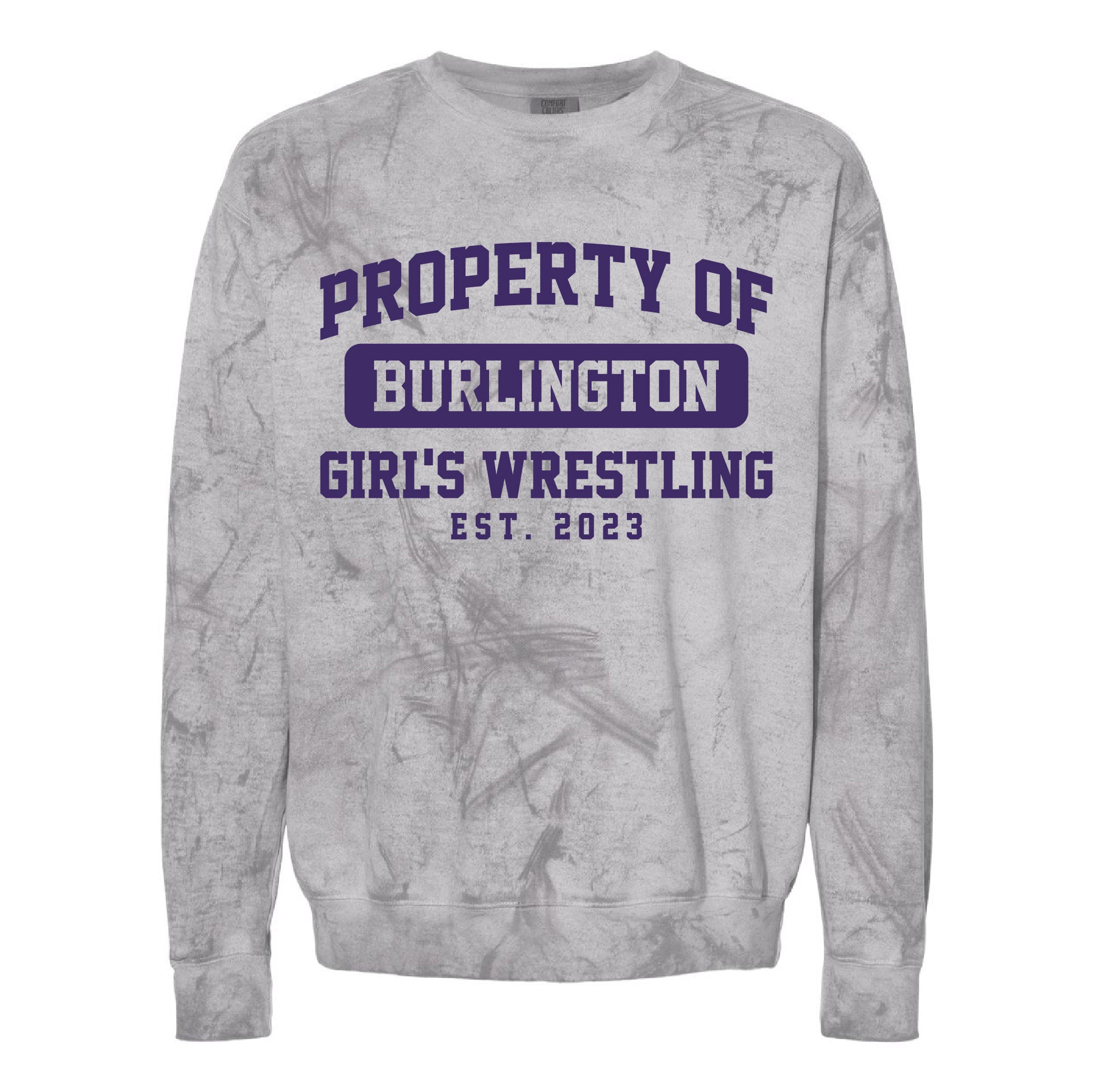 BHS Girls Wrestling 2024 Property Colorblast Crewneck Sweatshirt