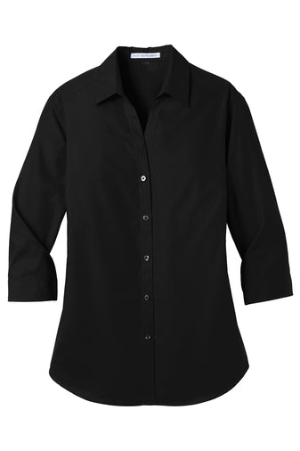 F&M Bank & Trust Ladies 3/4-Sleeve Carefree Poplin Shirt