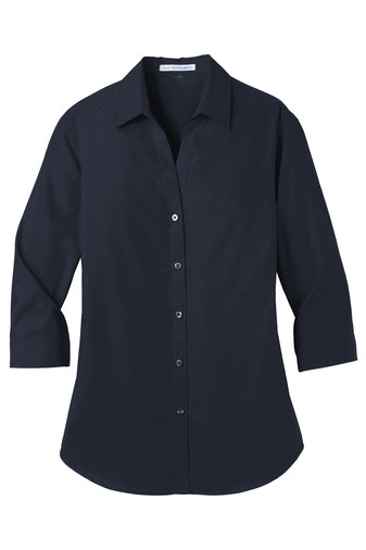 F&M Bank & Trust Ladies 3/4-Sleeve Carefree Poplin Shirt