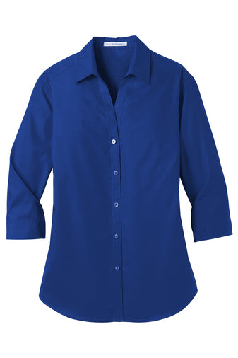 F&M Bank & Trust Ladies 3/4-Sleeve Carefree Poplin Shirt