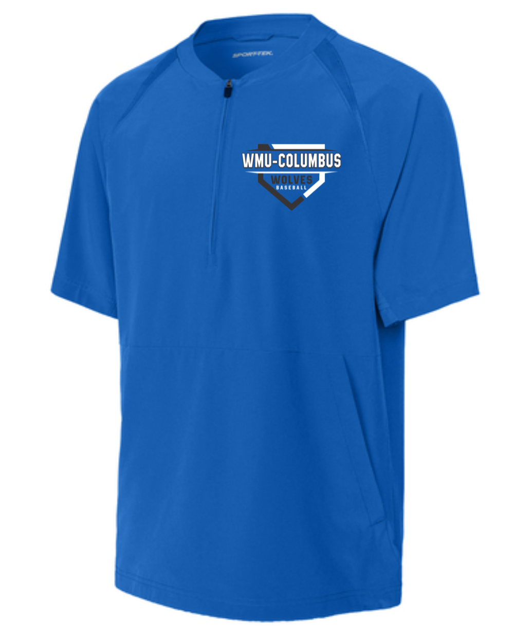 WMU-CJ Baseball Shortsleeve 1/2 Zip Pullover
