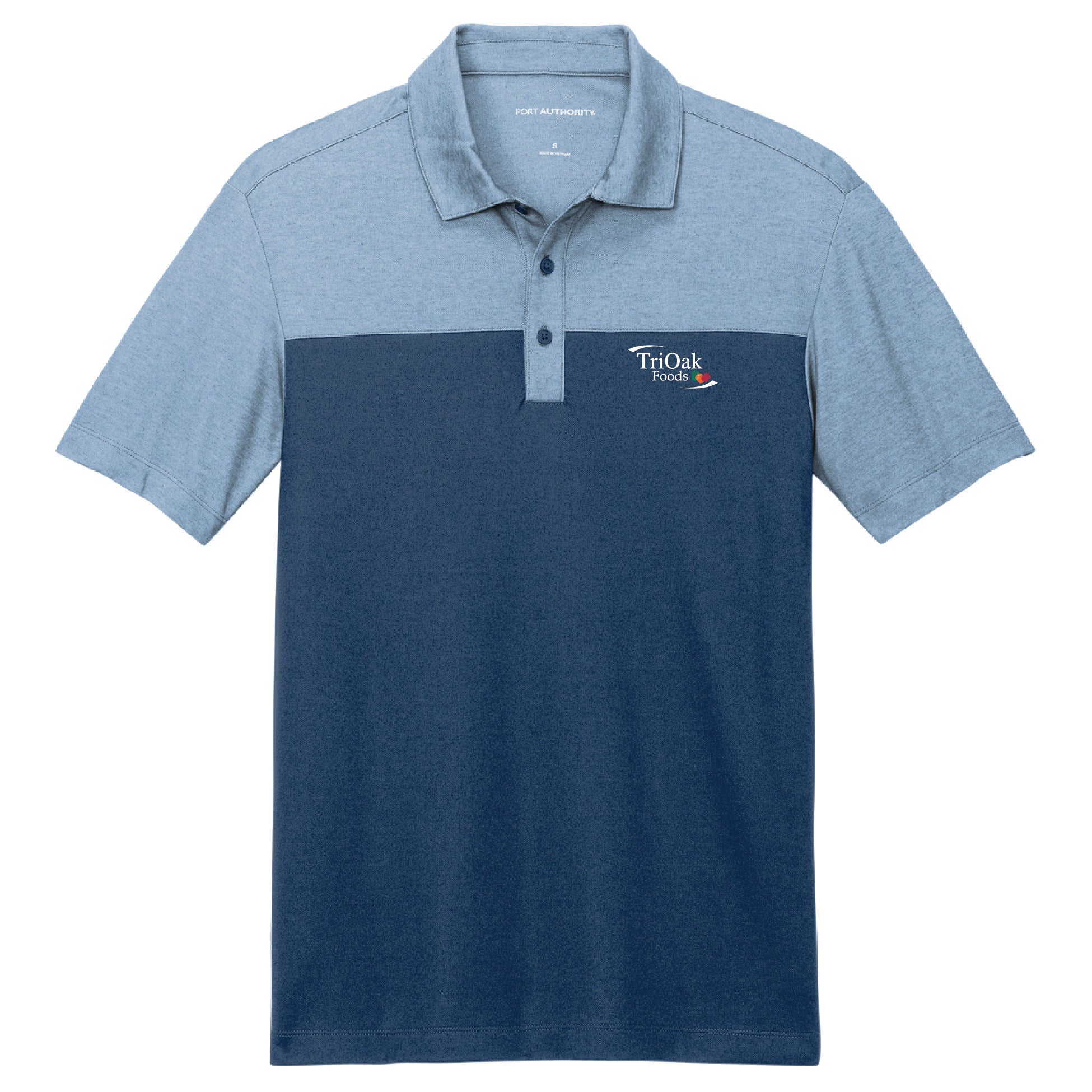 Tri Oak Fine Pique Blend Blocked Polo
