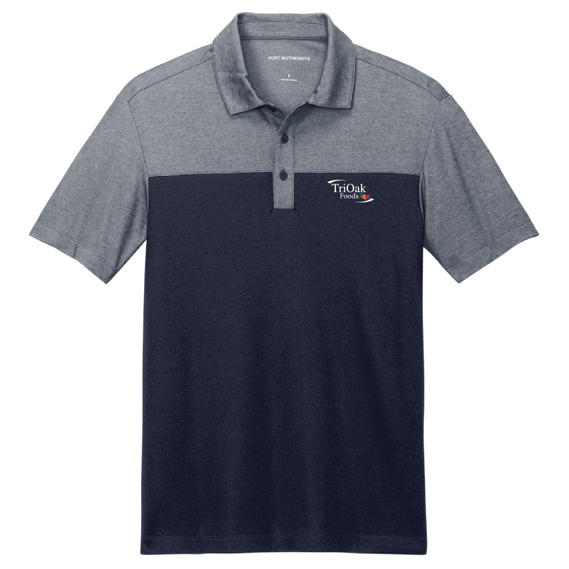 Tri Oak Fine Pique Blend Blocked Polo