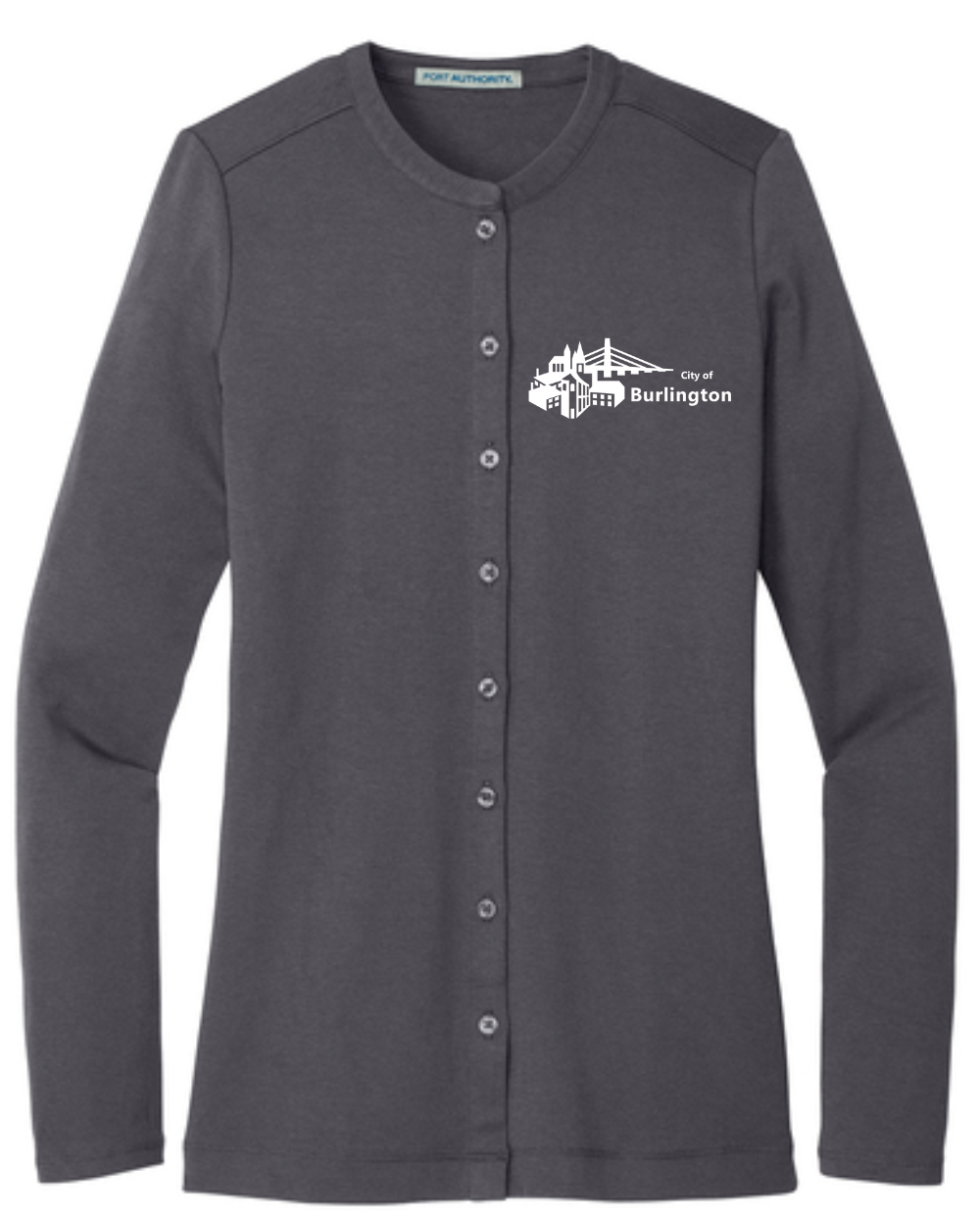 City of Burl Ladies Button Cardigan