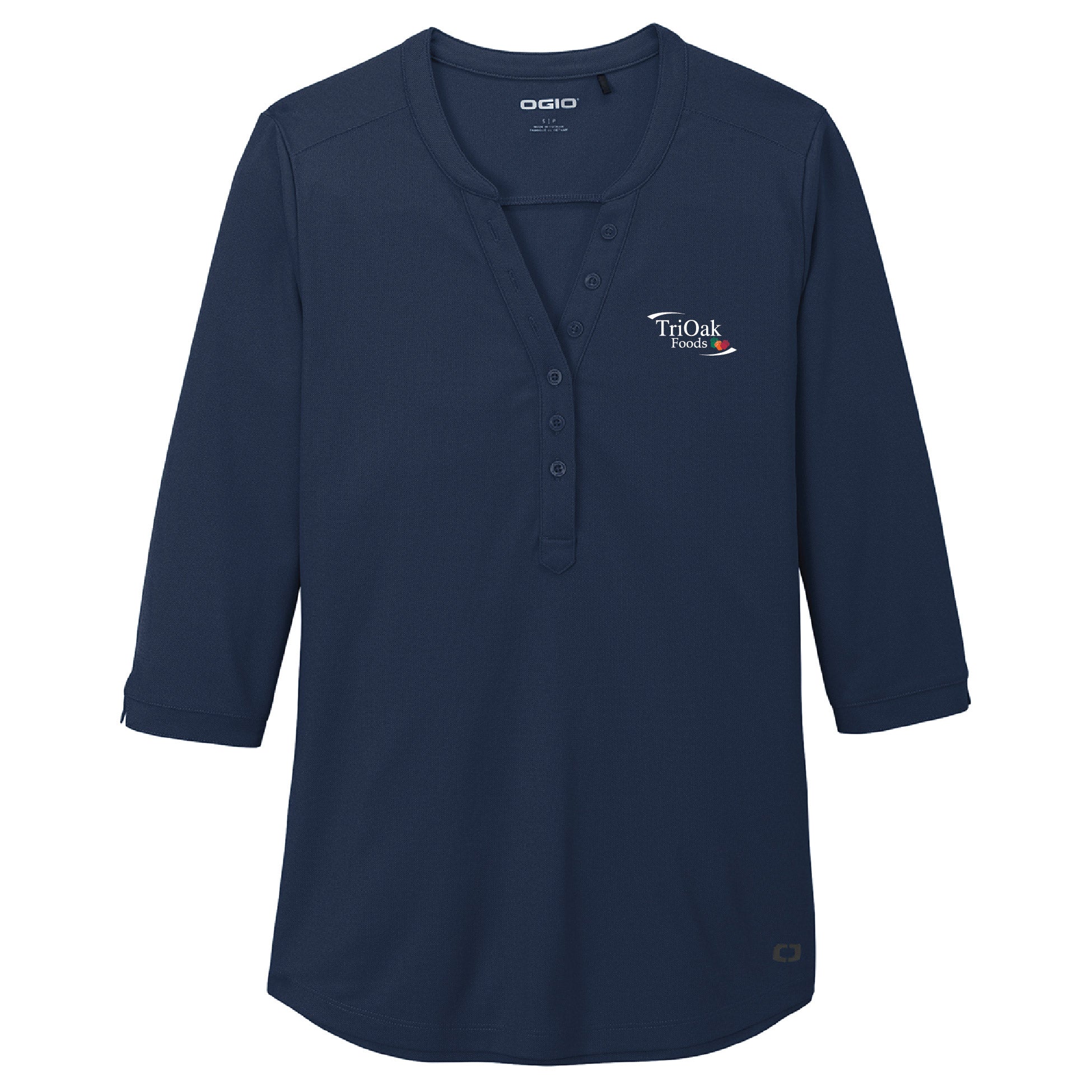 Tri Oak Ladies Jewel Henley
