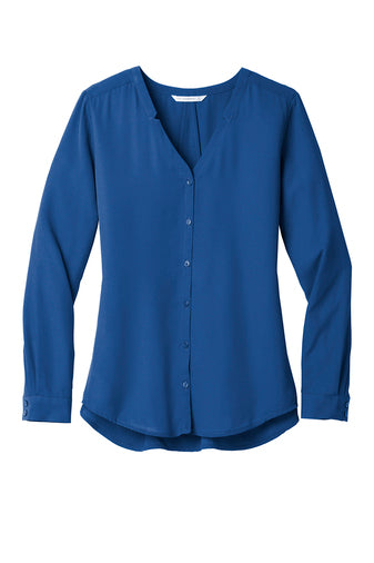 Danville State Savings Bank Ladies Long Sleeve Button-Front Blouse