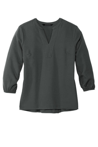 Danville State Savings Bank Ladies Stretch Crepe 3/4-Sleeve Blouse