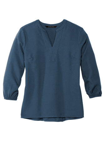 Danville State Savings Bank Ladies Stretch Crepe 3/4-Sleeve Blouse