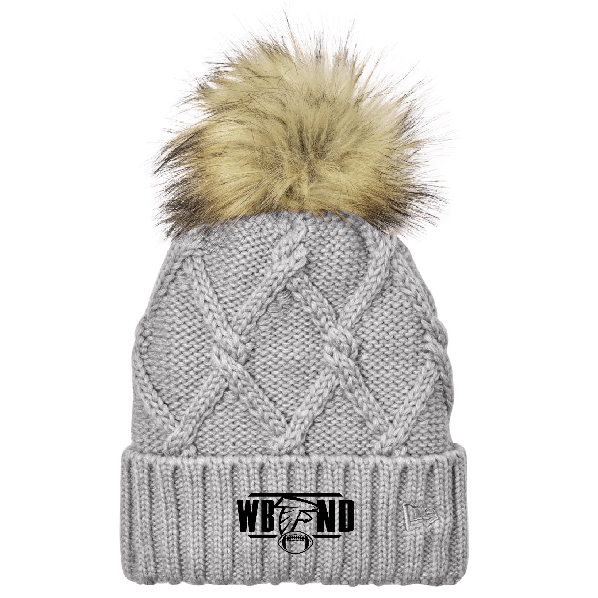 WBND Football 2023 Faux Fur Pom Beanie