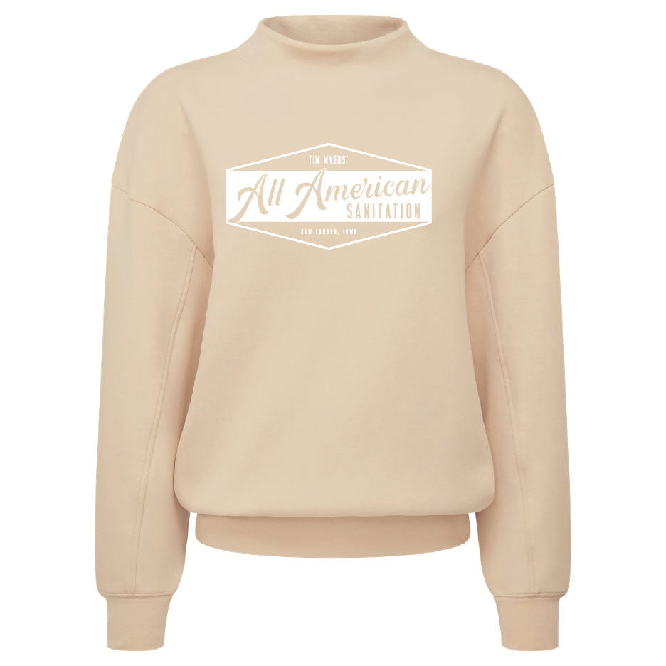 All American Sanitation Ladies Mock Sweatshirt