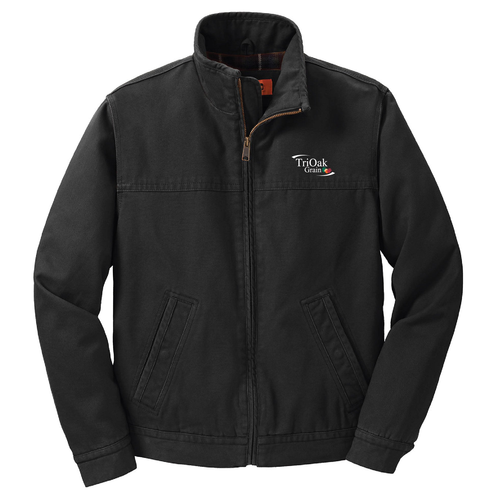 Tri Oak Washed Duck Cloth Flannel-Lined Work Jacket