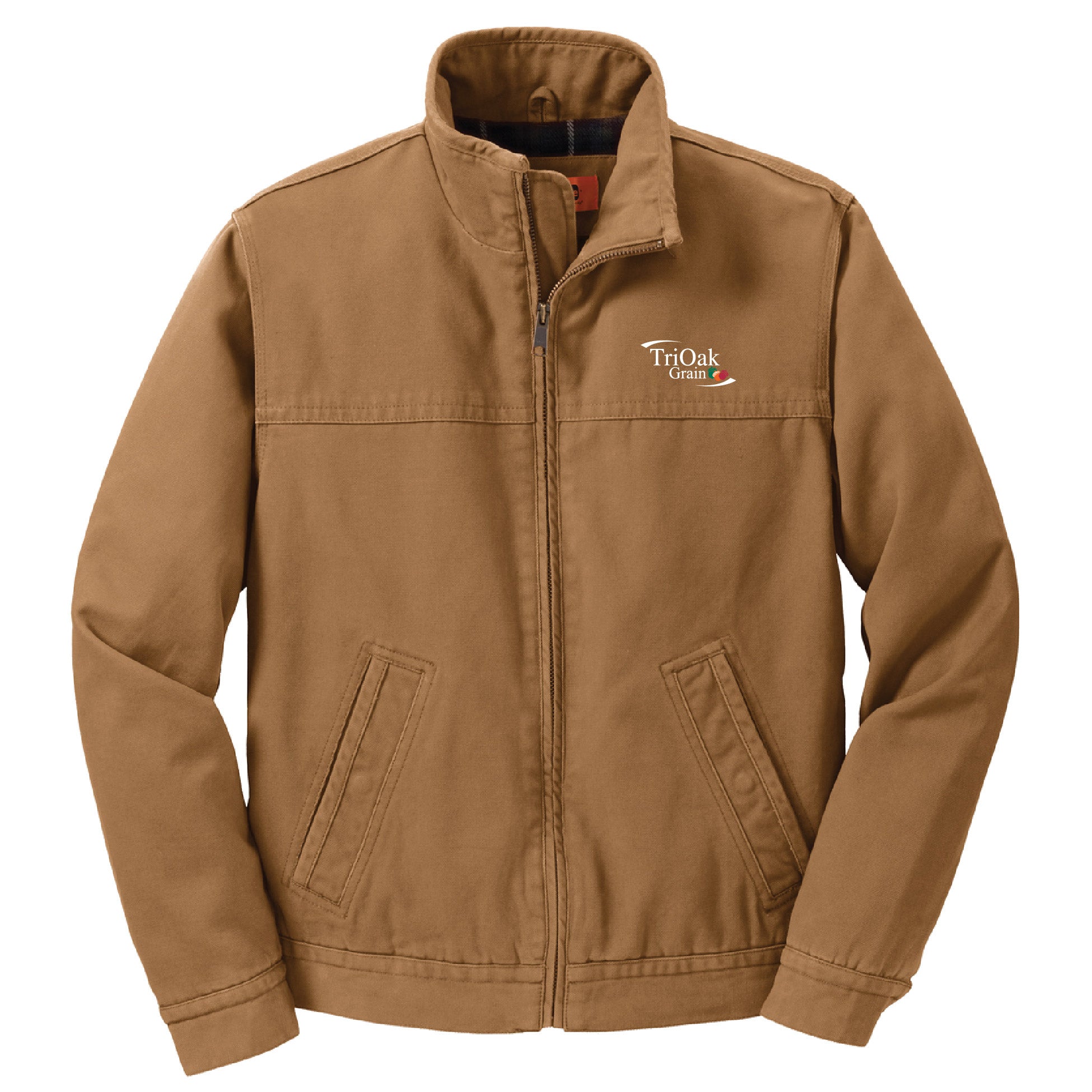 Tri Oak Washed Duck Cloth Flannel-Lined Work Jacket