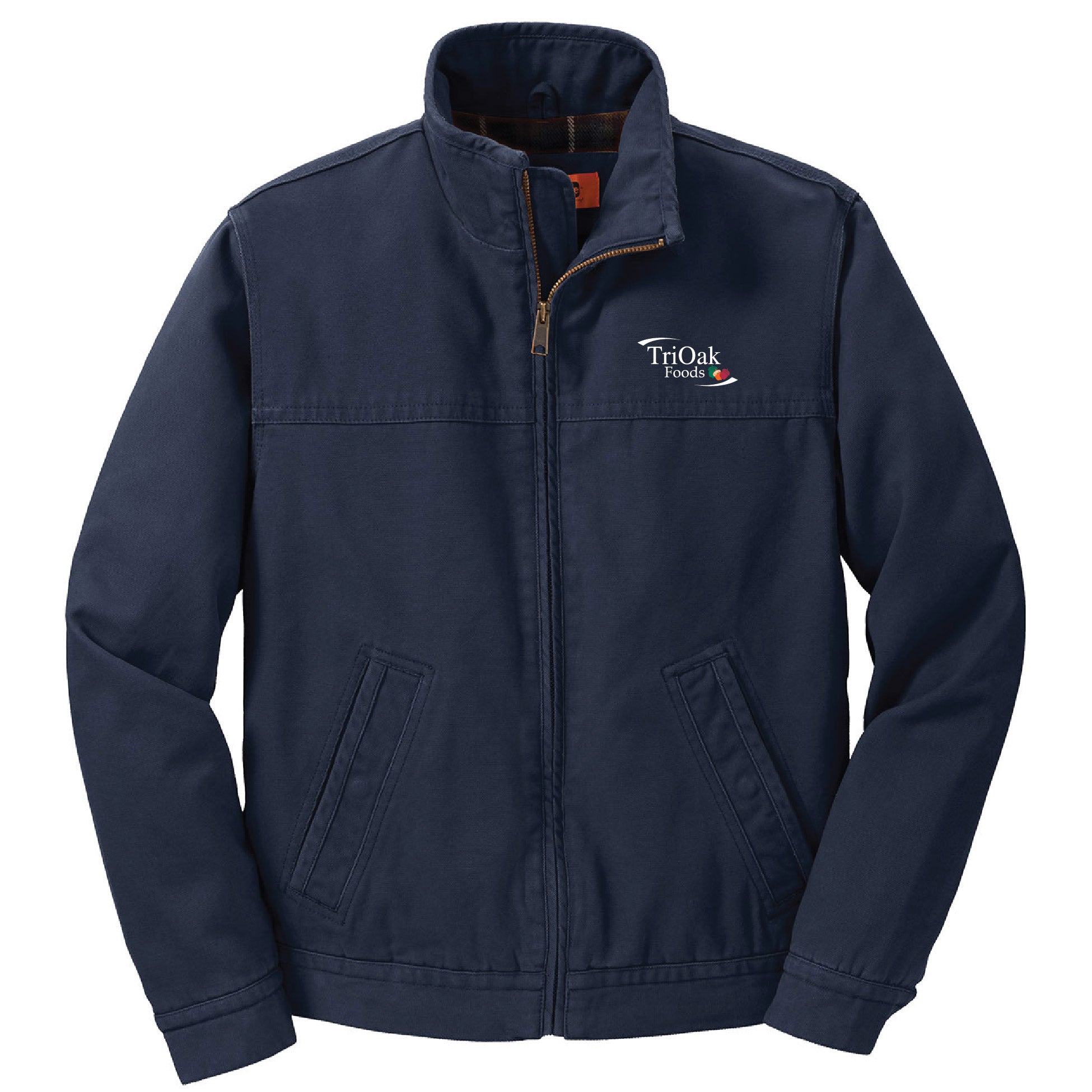 Tri Oak Washed Duck Cloth Flannel-Lined Work Jacket