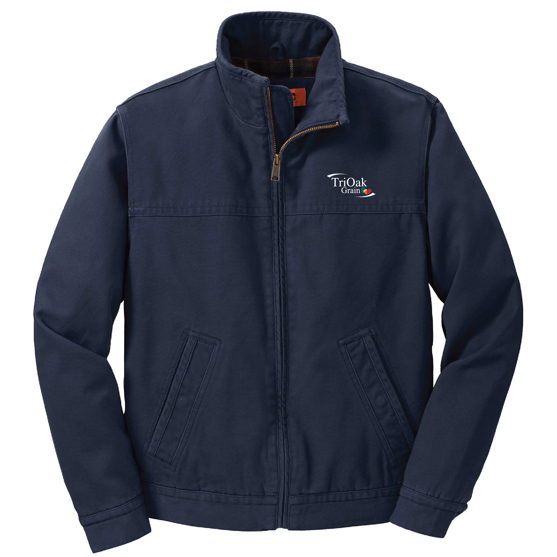 Tri Oak Washed Duck Cloth Flannel-Lined Work Jacket
