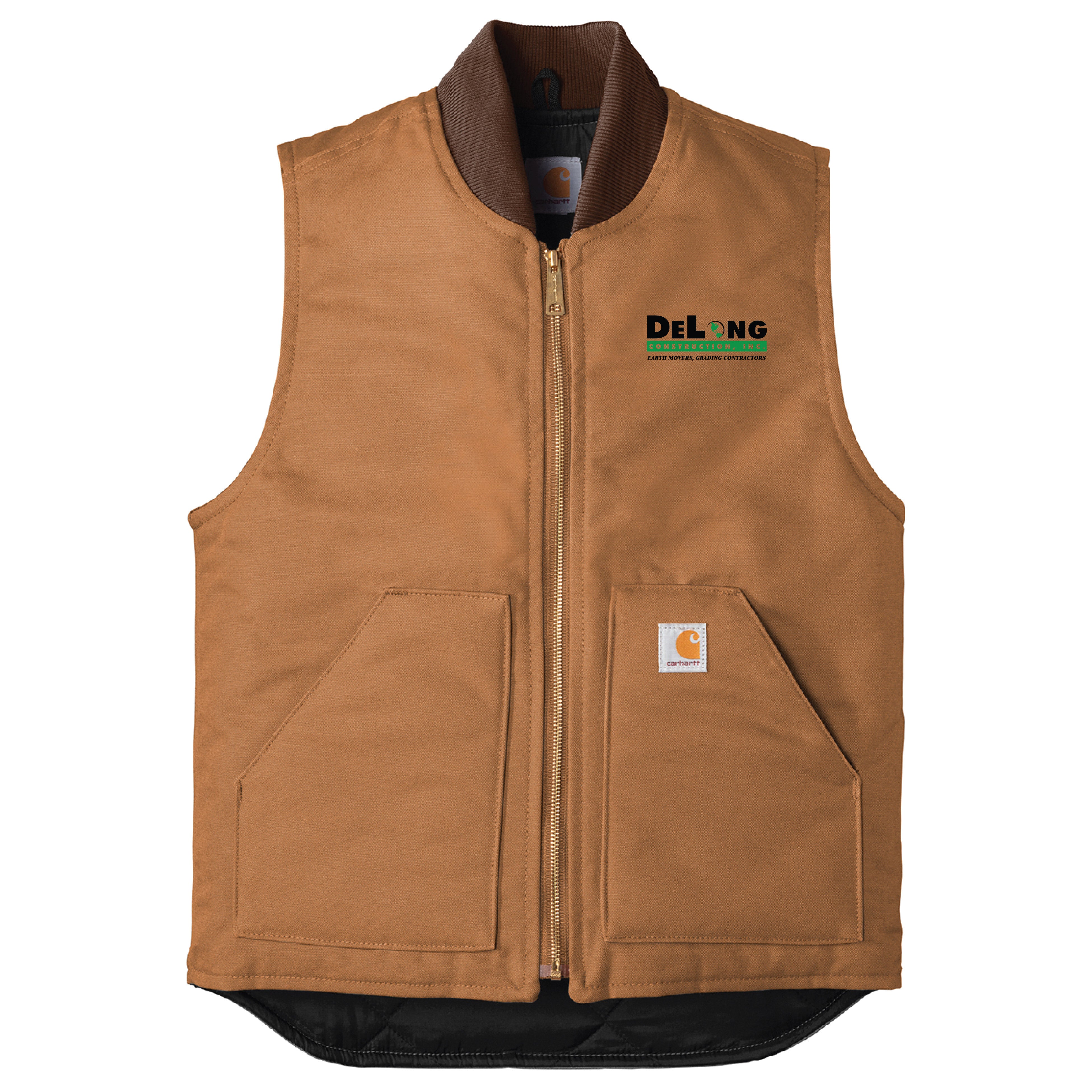 DeLong Construction Carhartt Duck Vest