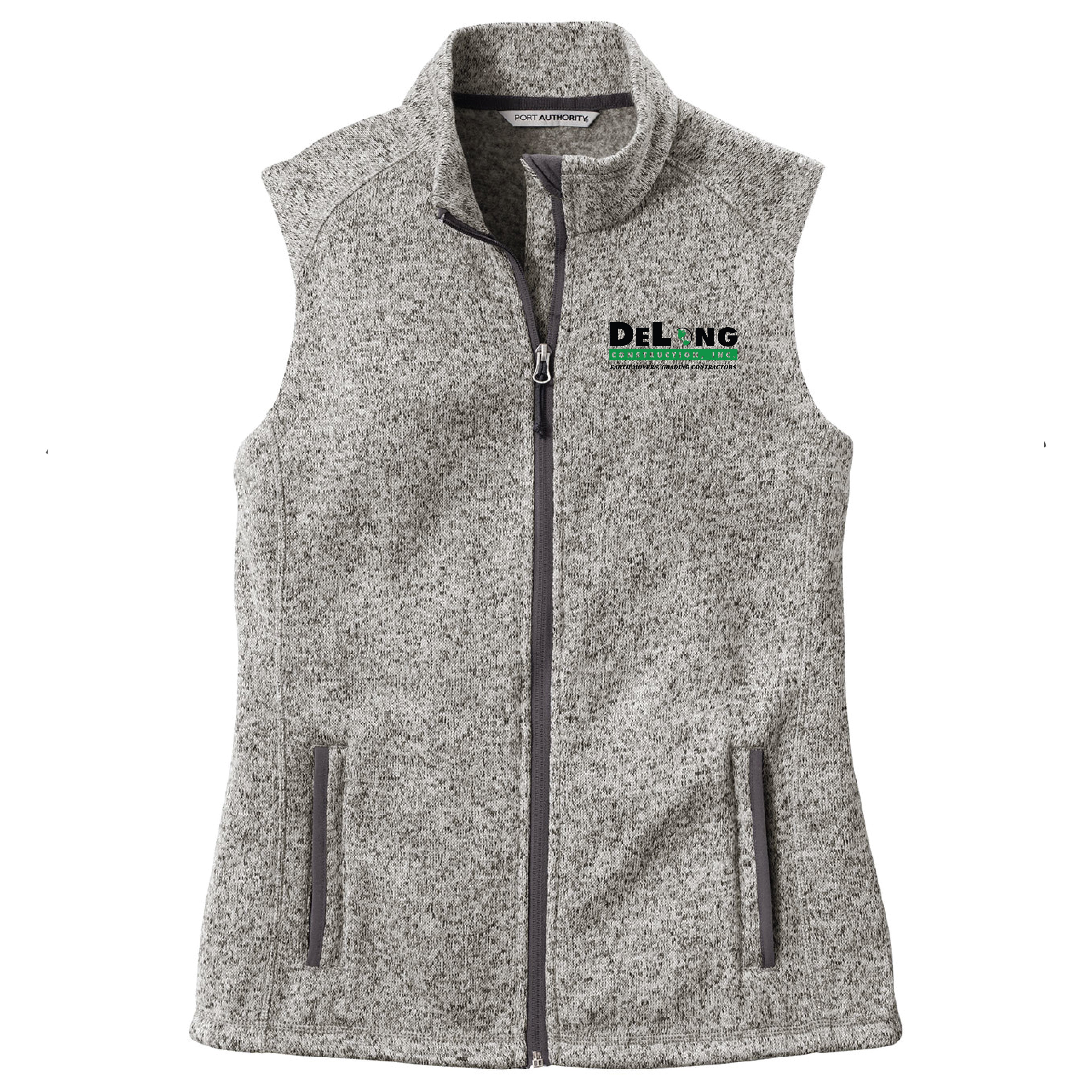 DeLong Construction Sweater Fleece Vest