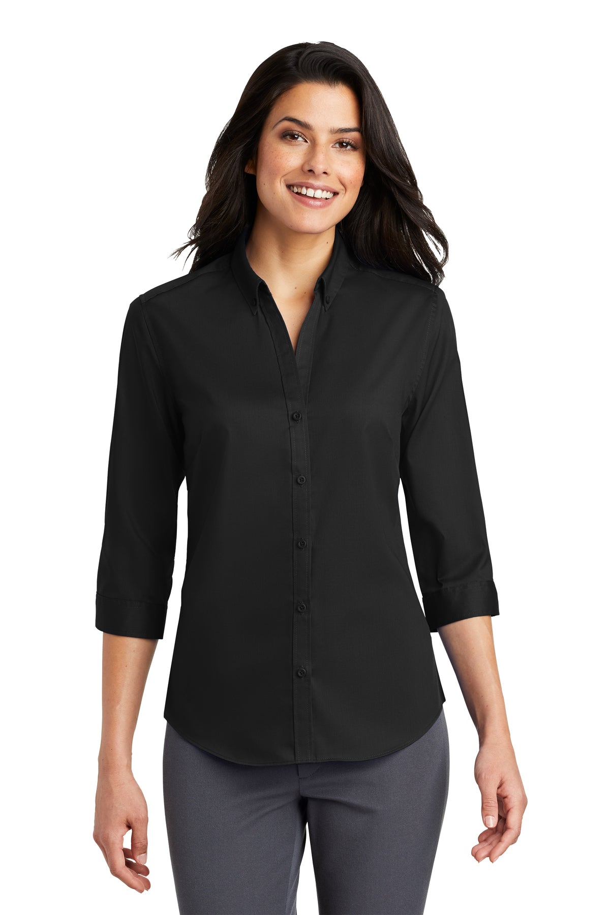 F&M Bank & Trust Ladies 3/4-Sleeve Twill Shirt