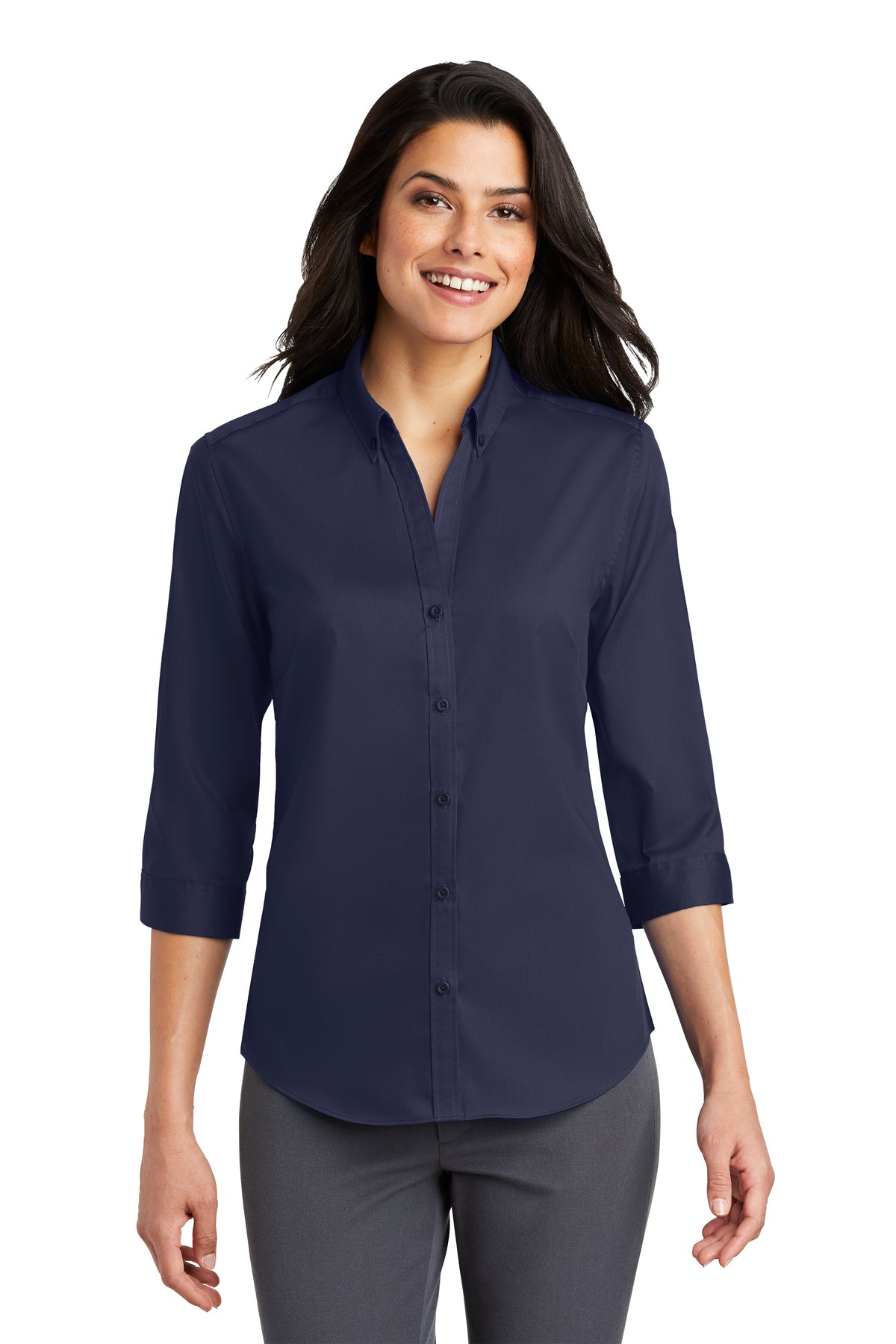 F&M Bank & Trust Ladies 3/4-Sleeve Twill Shirt