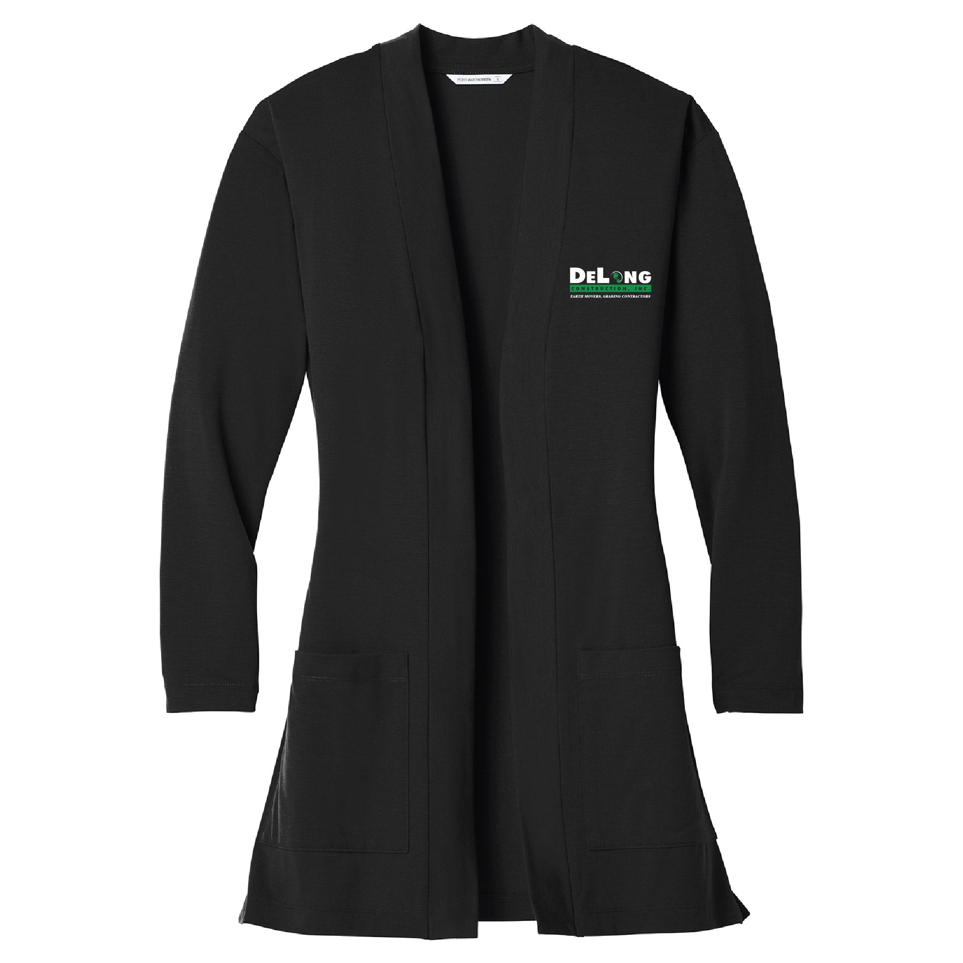DeLong Construction Ladies Concept Long Pocket Cardigan