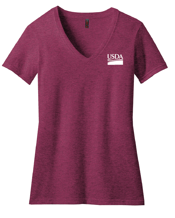 USDA Ladies Perfect Blend Vneck Tee