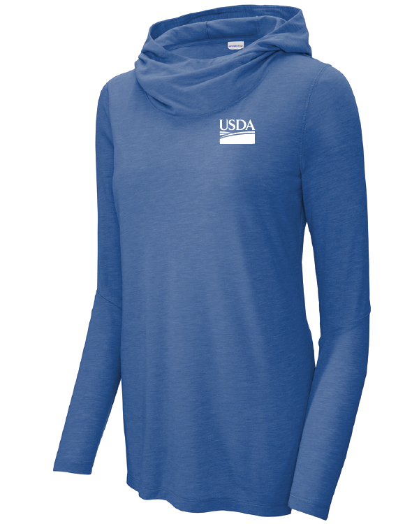 USDA Ladies Triblend Longsleeve Hoodie