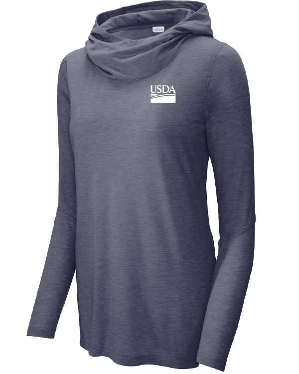 USDA Ladies Triblend Longsleeve Hoodie