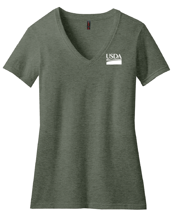 USDA Ladies Perfect Blend Vneck Tee