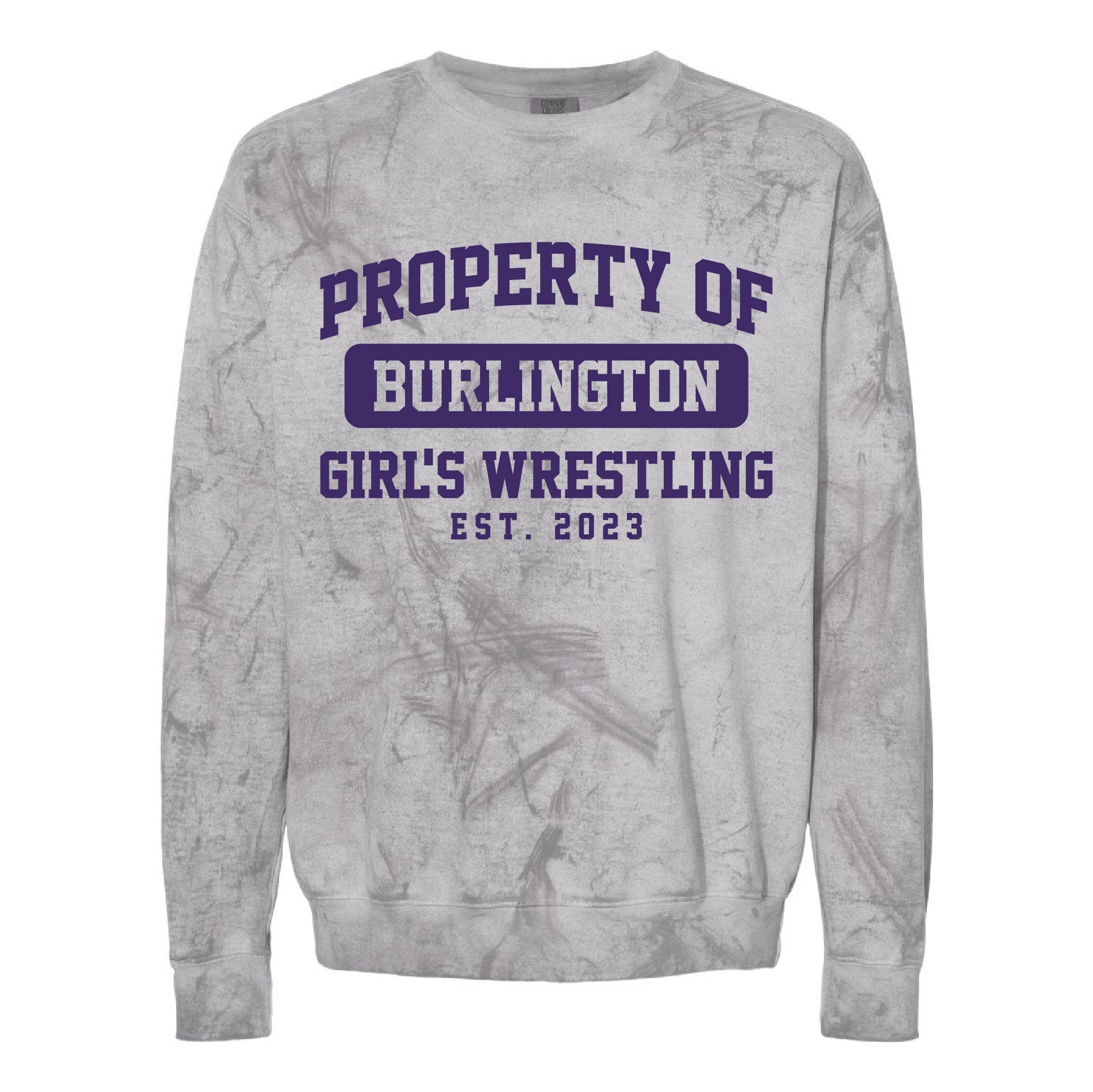 BHS Girls Wrestling 2023 Property Colorblast Crewneck Sweatshirt