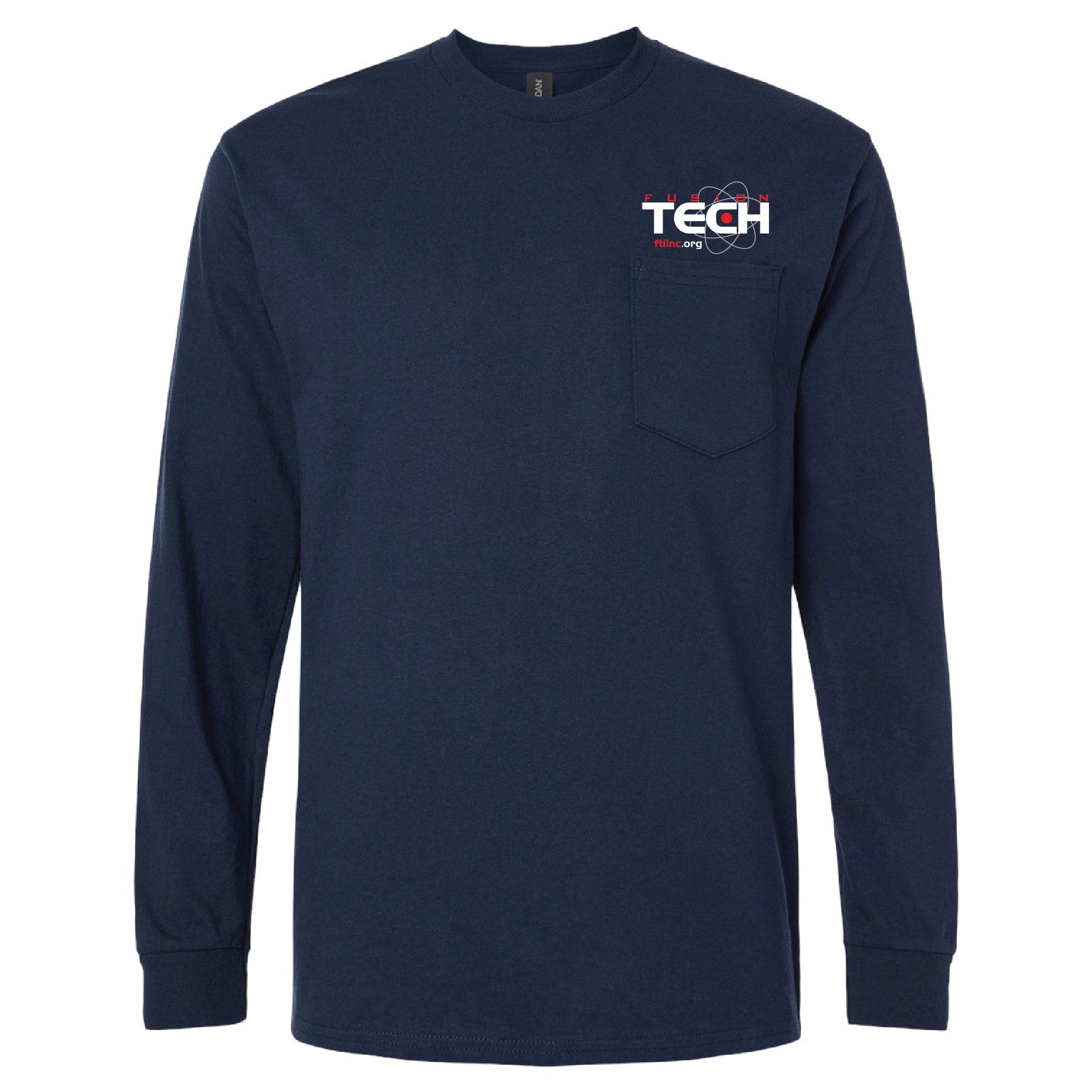 Fusion Tech Embroidered Longsleeve Pocket T-Shirt