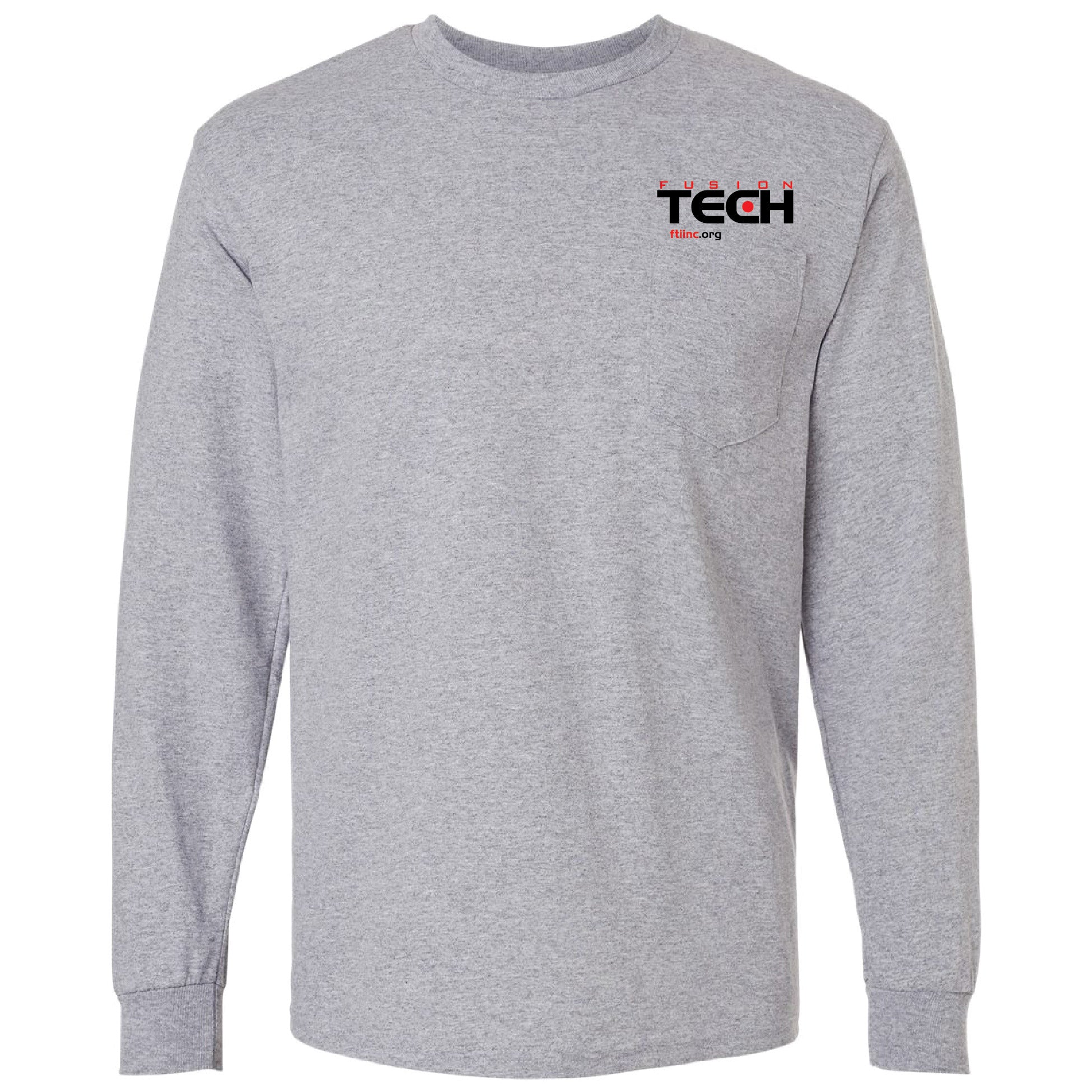 Fusion Tech Embroidered Longsleeve Pocket T-Shirt