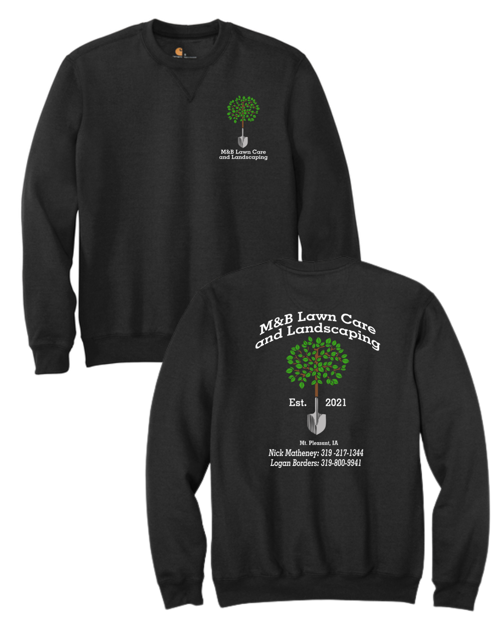 M&B Lawncare & Landscape Carhartt Crew Sweatshirt