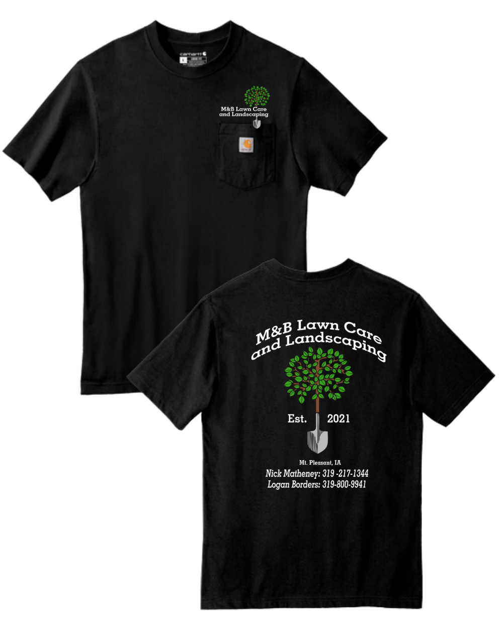 M&B Lawncare & Landscape Carhartt Workwear Pocket T-Shirt