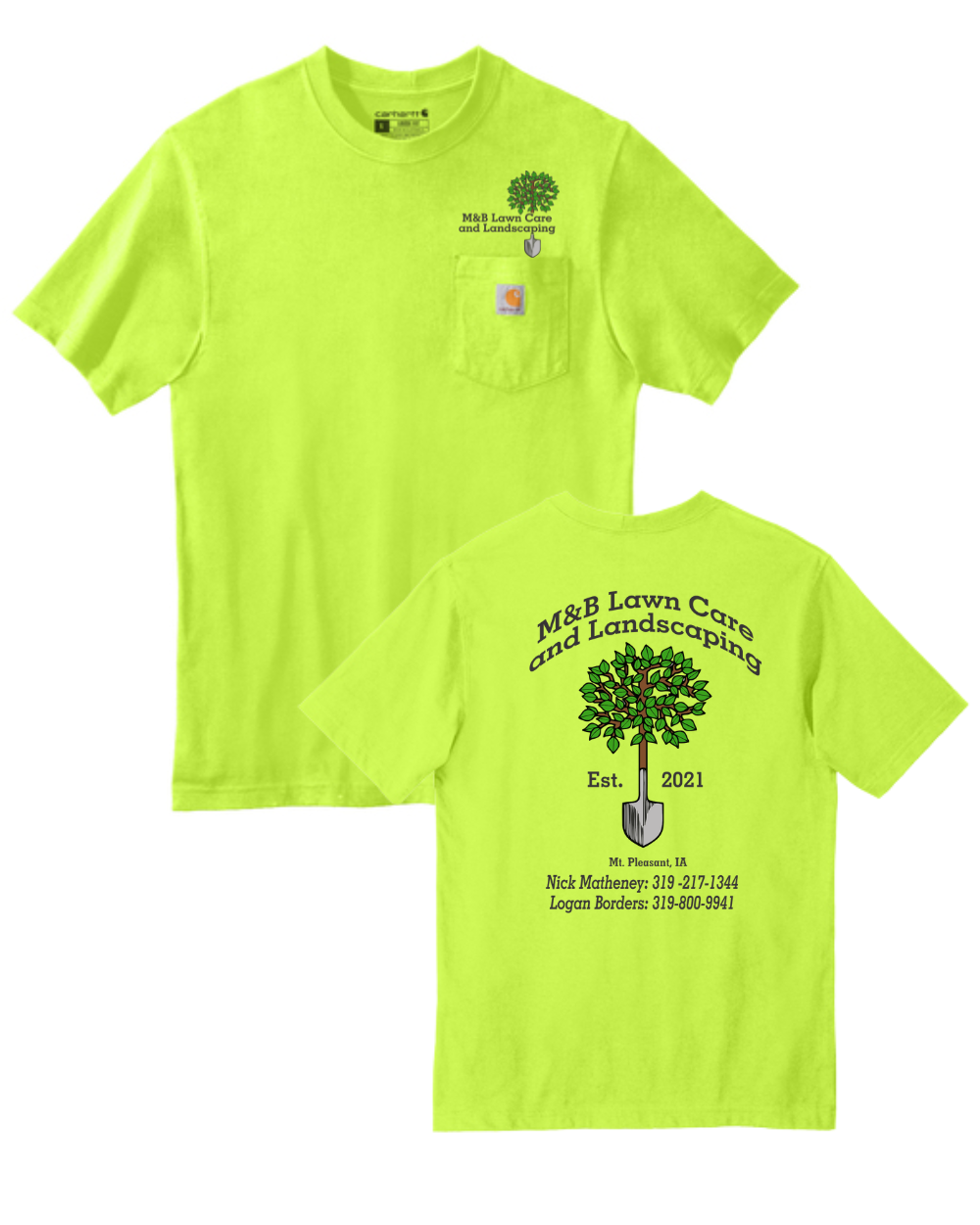 M&B Lawncare & Landscape Carhartt Workwear Pocket T-Shirt