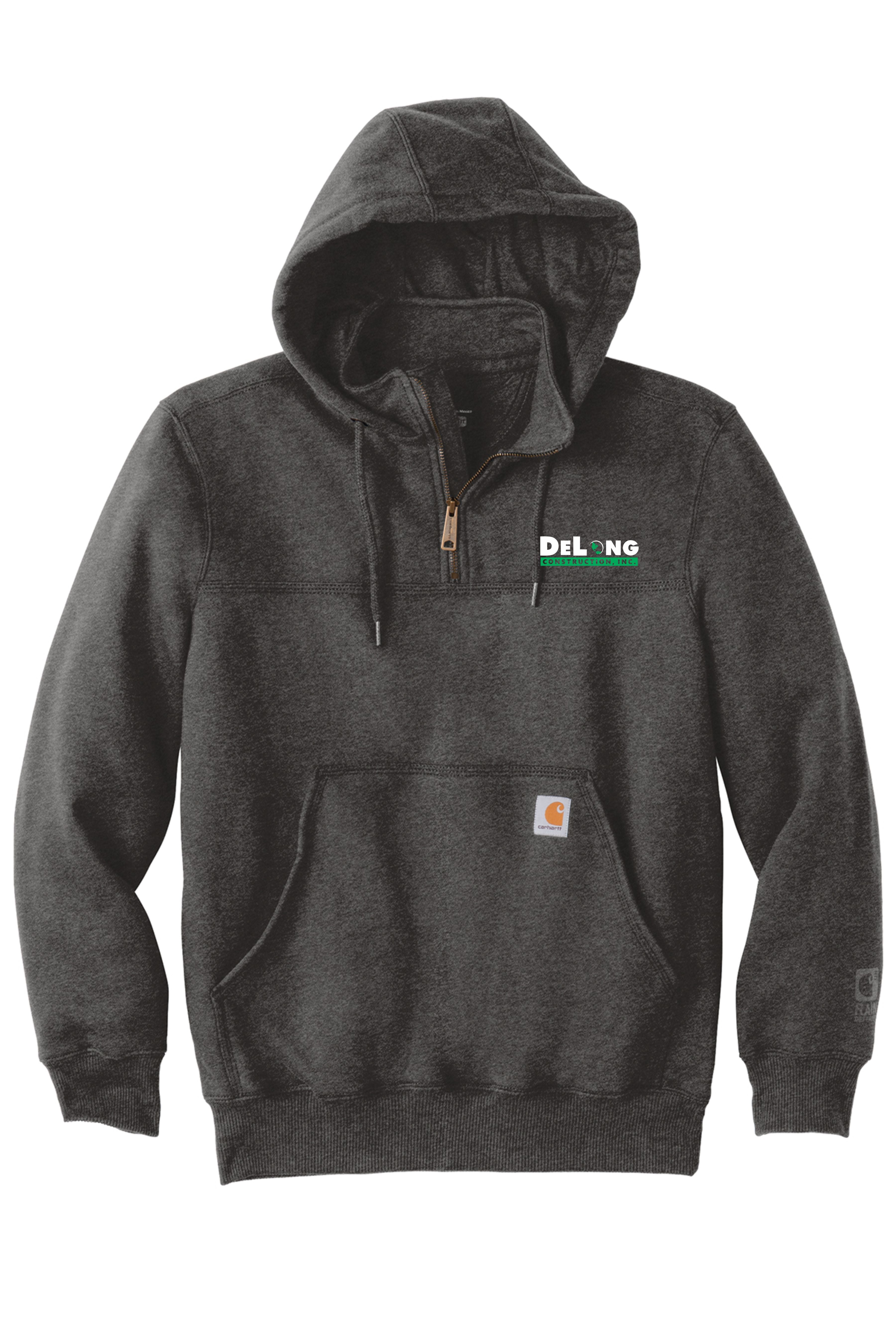 DeLong Construction Carhartt 1/4 Zip Rain Defender