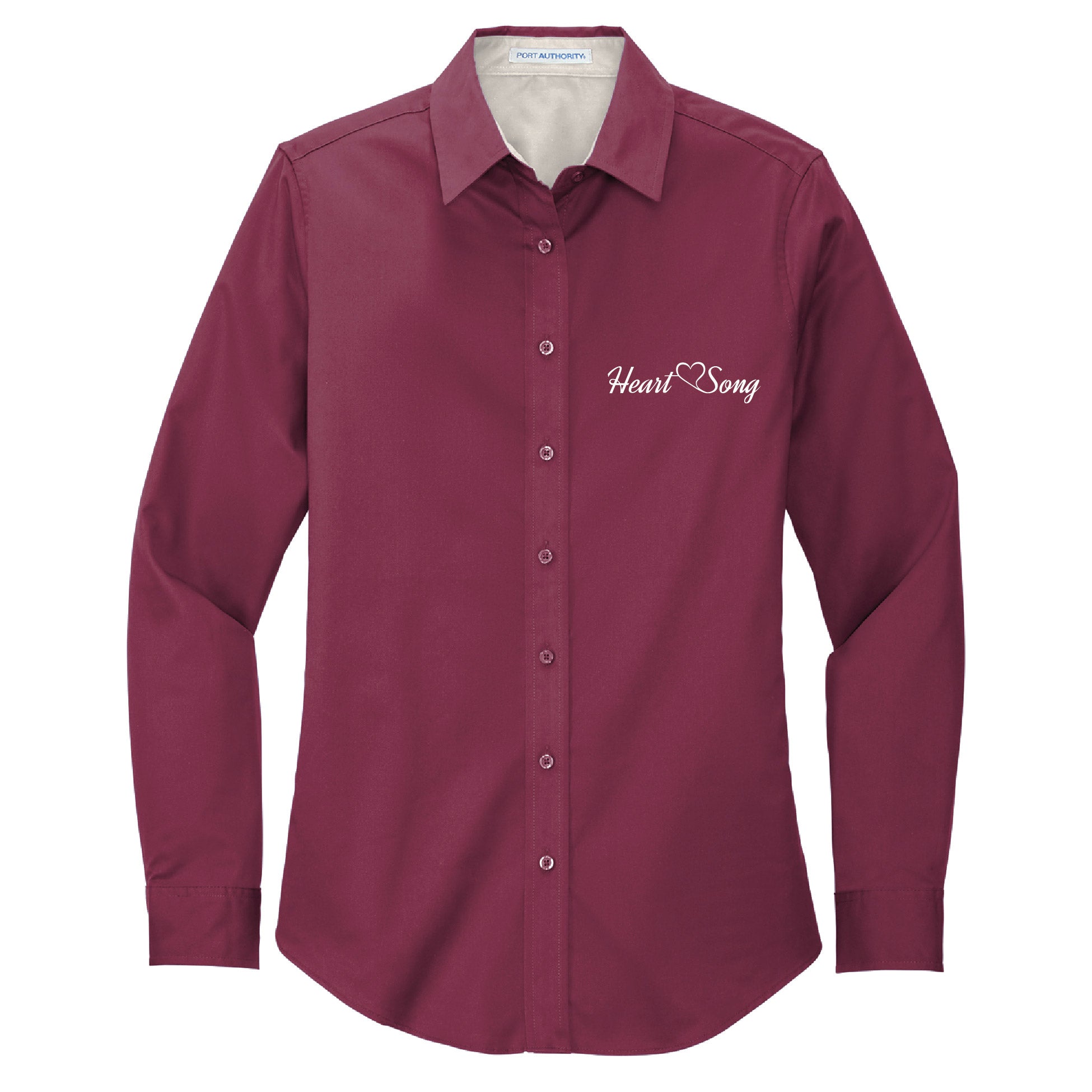 Heart Song Ladies Long Sleeve Button-Up Shirt
