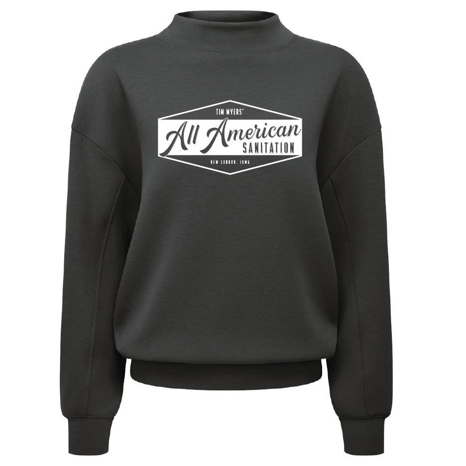 All American Sanitation Ladies Mock Sweatshirt