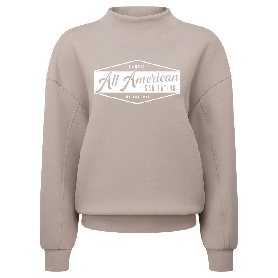 All American Sanitation Ladies Mock Sweatshirt