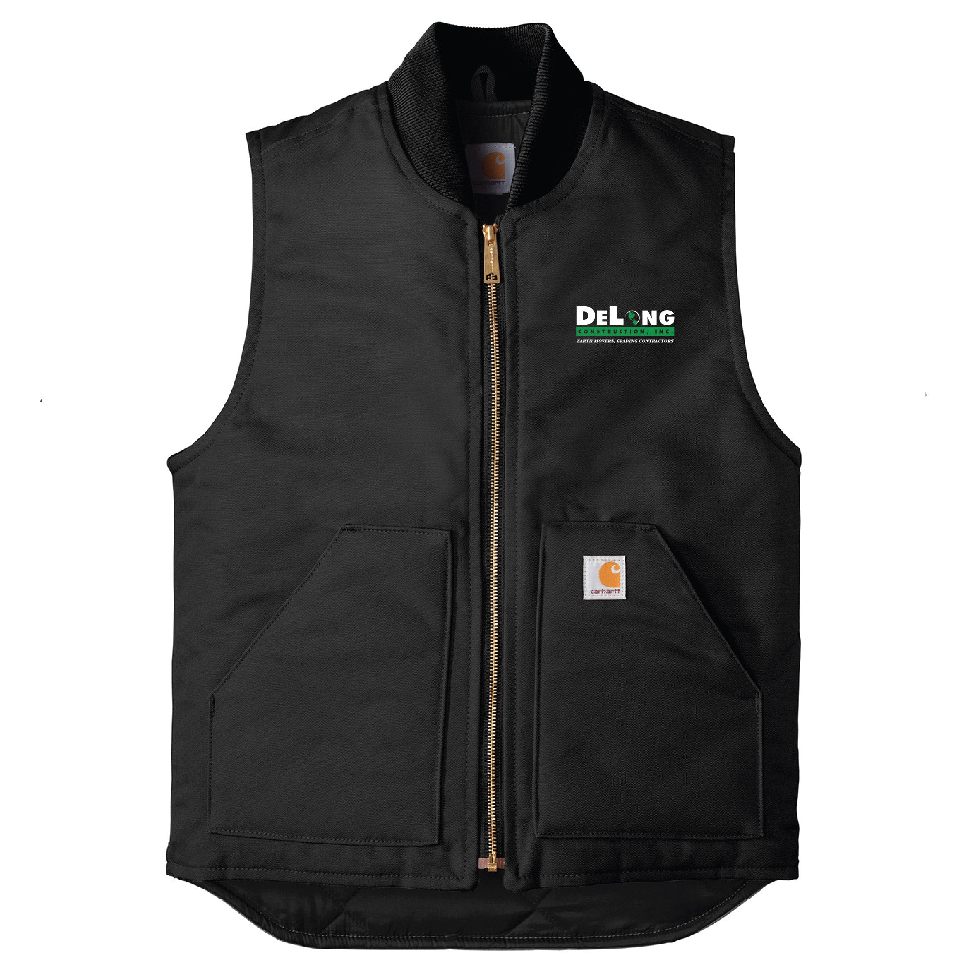 DeLong Construction Carhartt Duck Vest