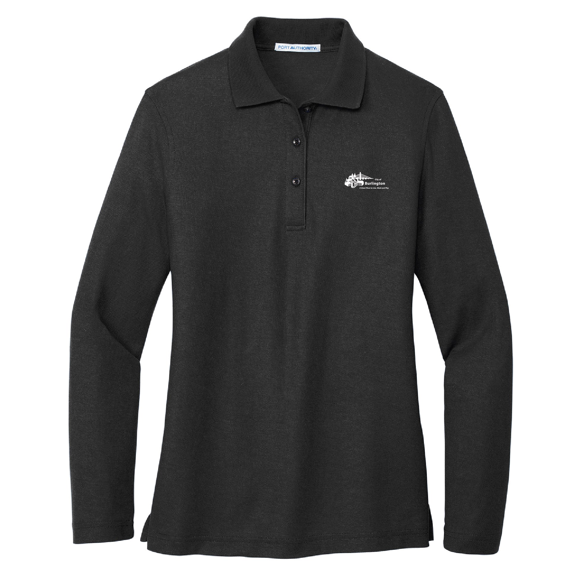 City of Burlington 2022 Ladies Silk Touch Long Sleeve Polo