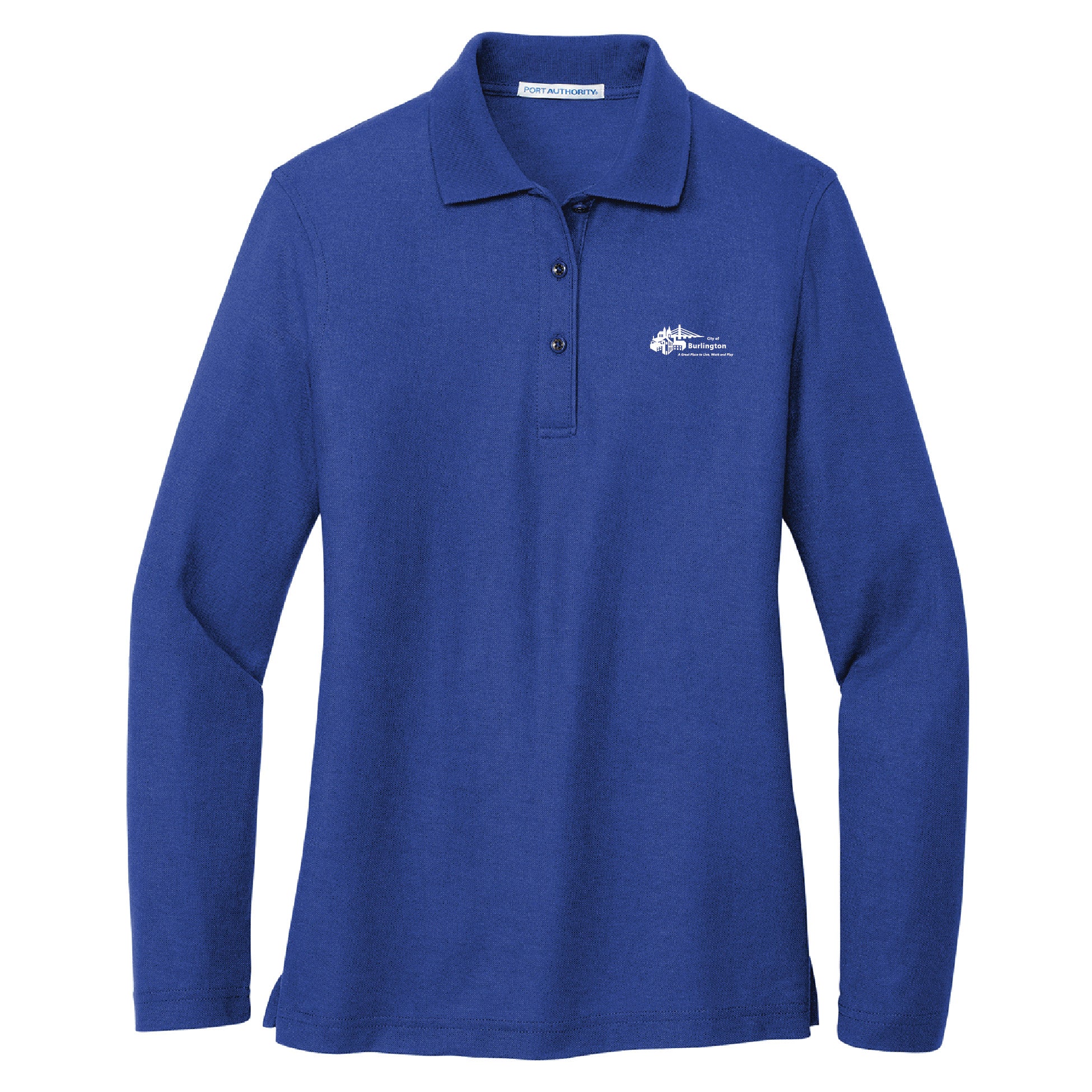 City of Burlington 2022 Ladies Silk Touch Long Sleeve Polo