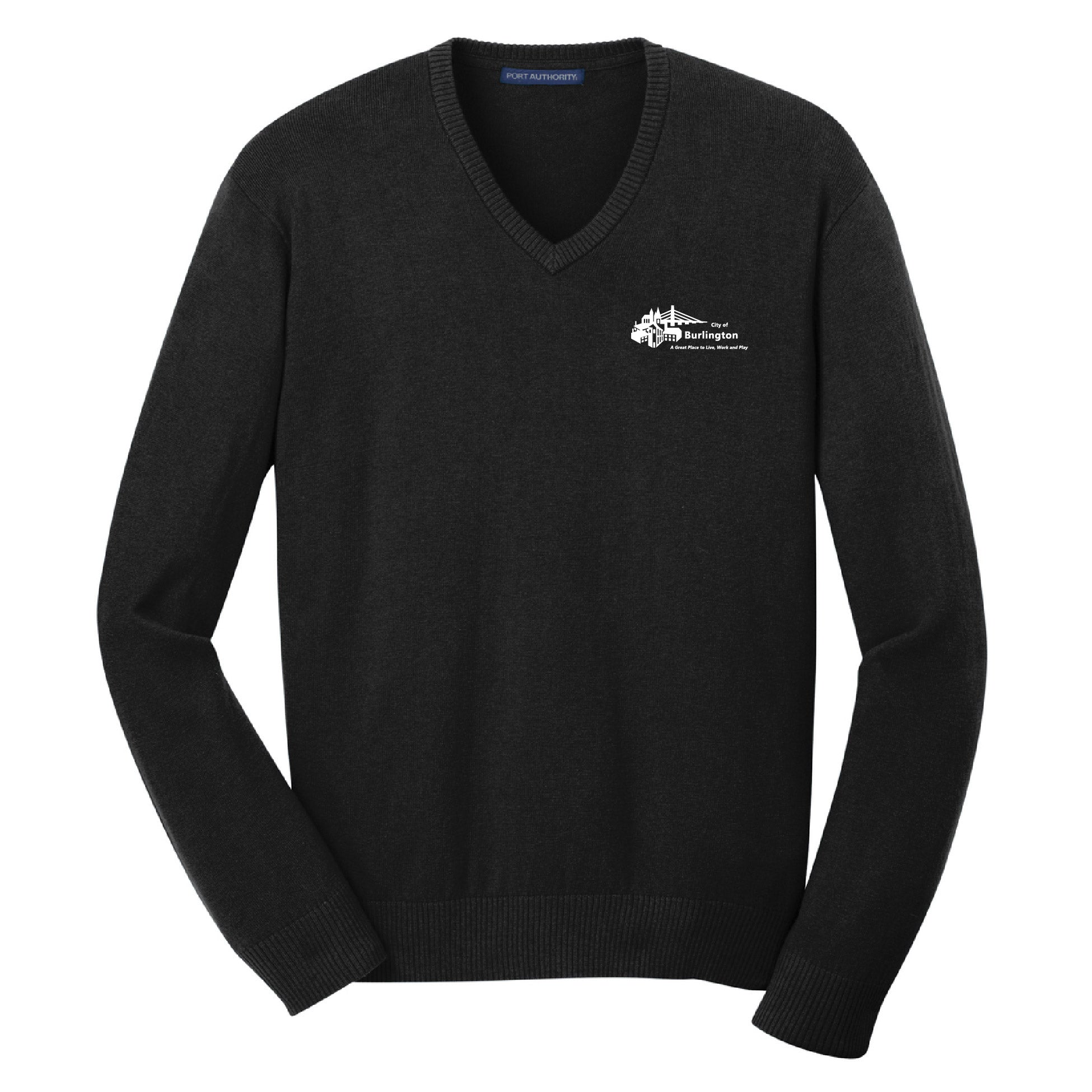 City of Burlington 2022 V-Neck Mens Sweater