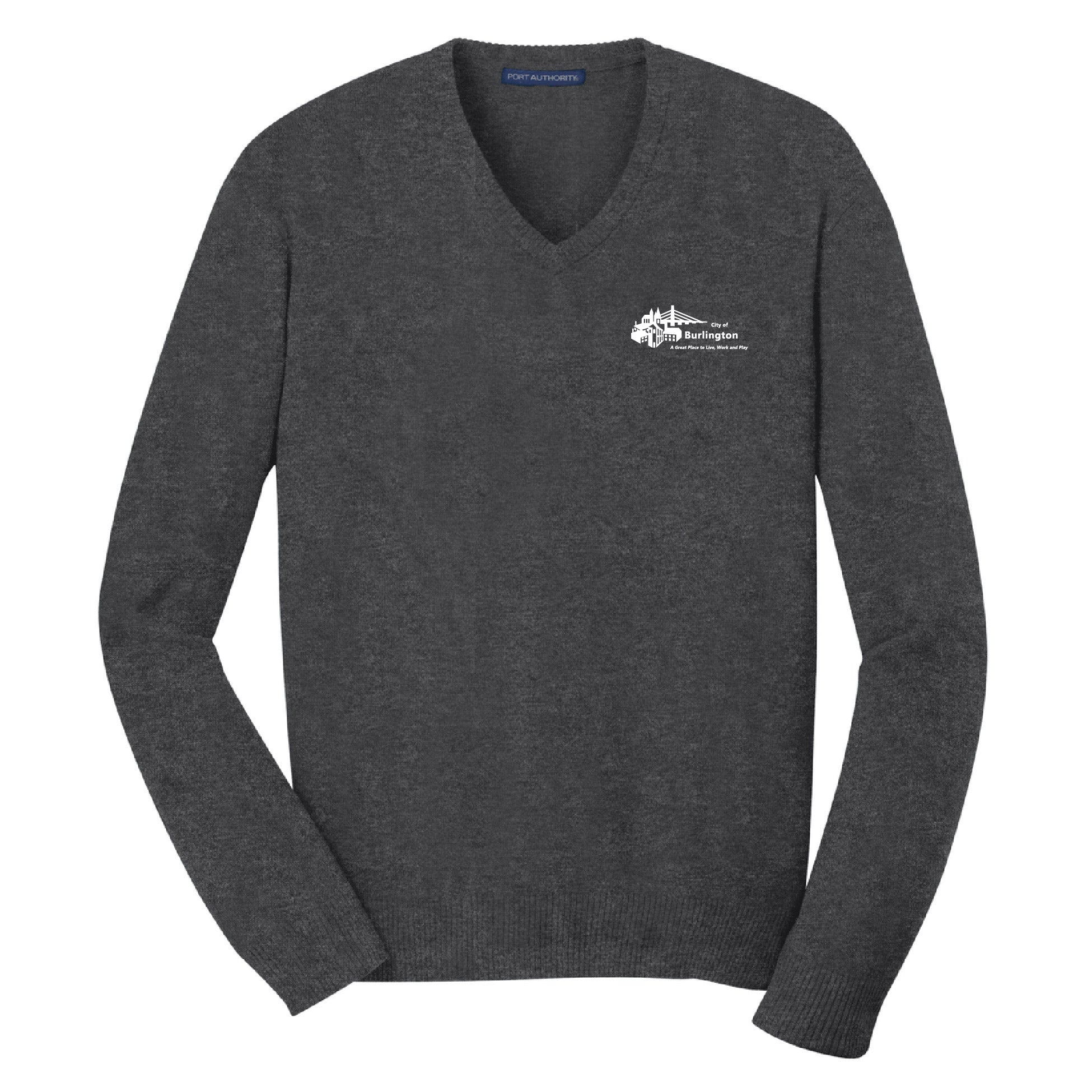 City of Burlington 2022 V-Neck Mens Sweater