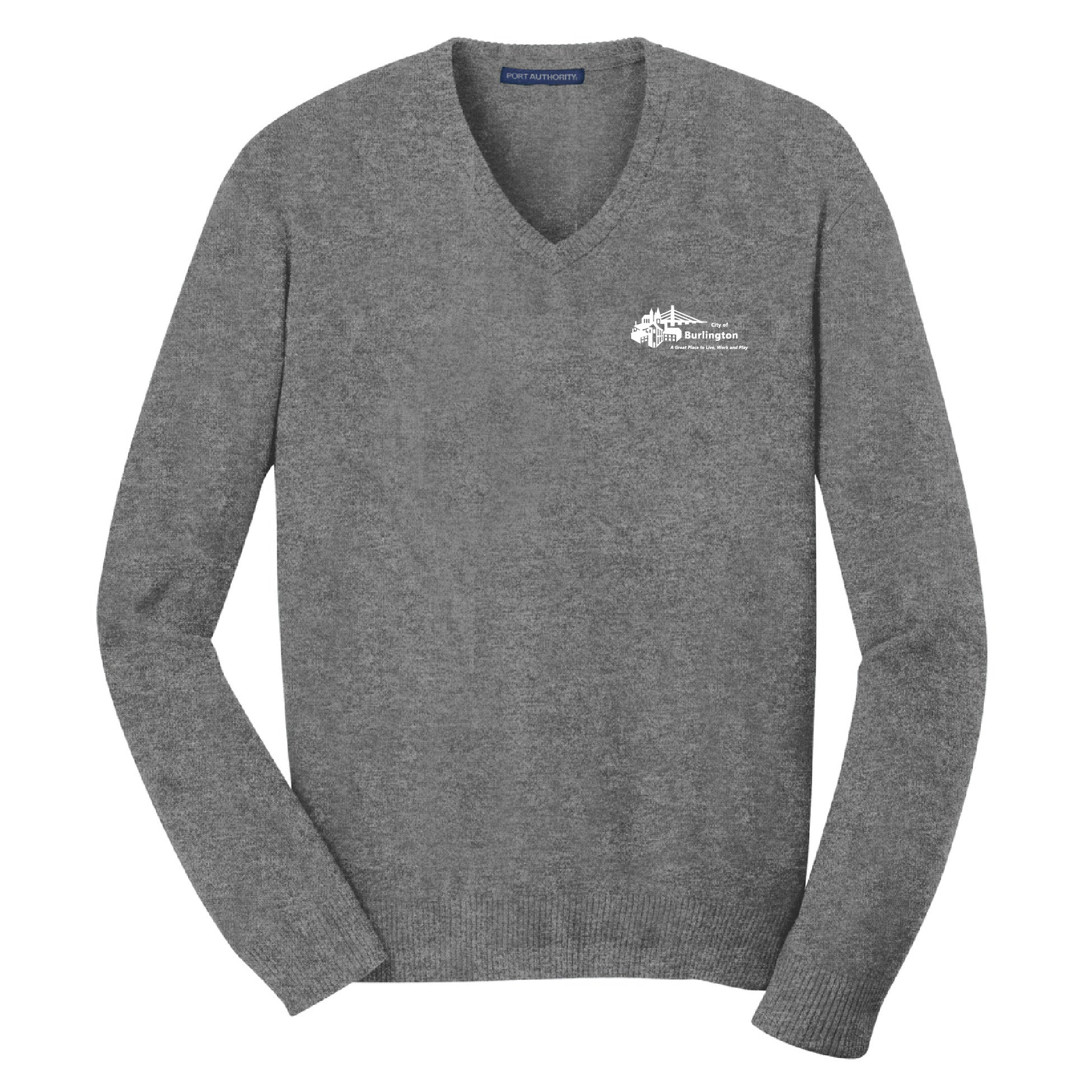 City of Burlington 2022 V-Neck Mens Sweater